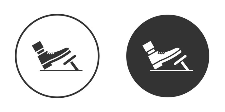 car pedal icon flat pictogram for web. Symbol, logo illustration. Vector graphics