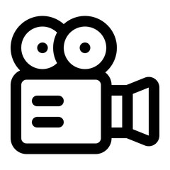 camera movie icon for illustration
