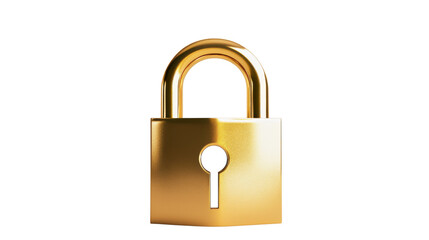 Naklejka premium A single padlock icon design 3d illustration on white background 