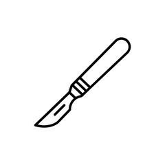 Fototapeta premium Outline Icon of a Scalpel for Surgical Use
