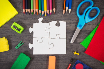 Stationery accessories and school supplies for drawing, writing, learning and developing...