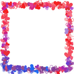 Obraz premium 彩り鮮やかハート枠 愛らしい色合いのグラデーション