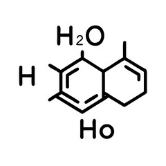 Fototapeta premium Chemical formula structure of H2O and hydrocarbon compounds 