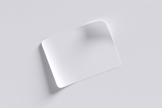 white , clear sticker for mockup isolated on white 3D high rendering