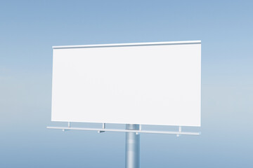 Obraz premium Billboard blank on a highway for advertisement, spring Clear sky for Mockup template presentasion