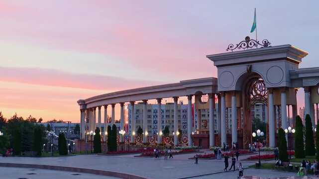 Almaty City Kazakhstan 2 June 2025. Al Farabi Avenue, First President's Park in Almaty