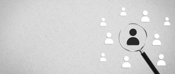 Target customer, buyer persona, marketing segmentation, job recruitment concept. Personalization marketing, customer centric strategies.