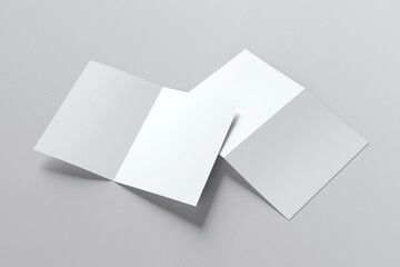 Blank Bi Fold Brochure for Mockup Template , Presentation