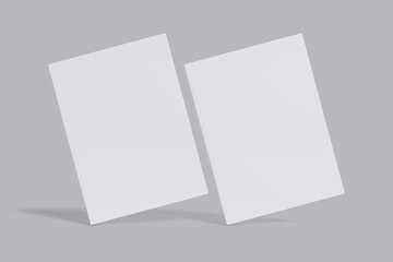 Vector white Blank book for mockup set cover, spread, spine. Realistic book in hardcover 