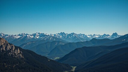 Expansive mountain range stretching to a distant horizon.