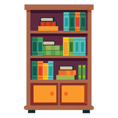bookcase with books