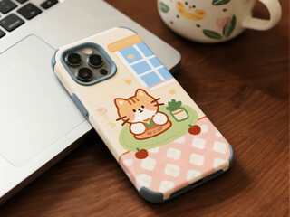 phone case mockup shooting scene wallpaper background