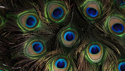 Obraz premium Peacock feather detail close-up