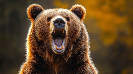 Fototapeta premium Fierce and Powerful Bear Roaring
