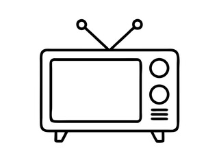retro television outline illustration
