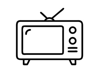 retro television outline illustration