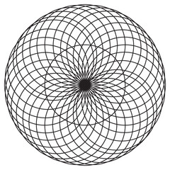 Overlapping Circle Diagram Symbol Minimalistic Design Vector