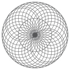 Overlapping Circle Diagram Symbol Minimalistic Design Vector