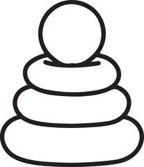 Pyramid toy line icon