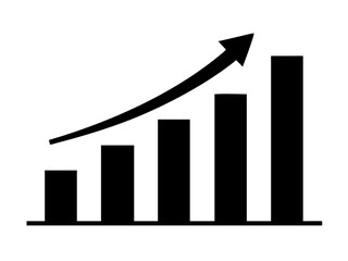 business graph with arrow vector art
