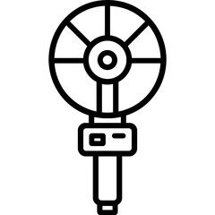 Vintage flash gun outline icon vector