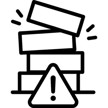 Unreliable quality outline icon vector