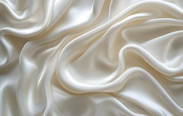 Obraz premium White cloth waves background texture. 