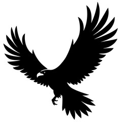 Majestic eagle soaring with sharp wings spread bird
