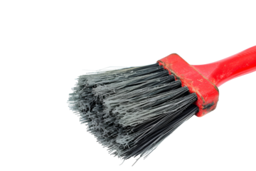 Abstract Red Heart Swirling Paint Design