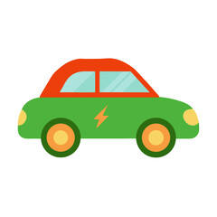 Fototapeta premium green car on a white background