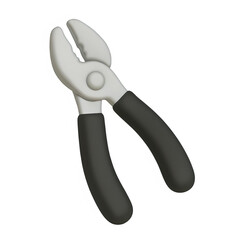 Obraz premium 3d pliers isolated on transparent background. Tool or precision work concept