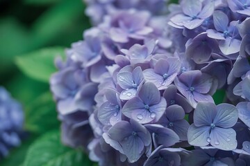 Hydrangea macrophylla, close-up, selective focus
