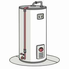 Water Heater  Icon AI Generated Household Device Line Art for Microstock Design