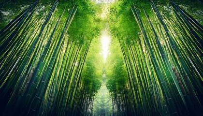 close up of bamboo forest centered composition natural artistic conception