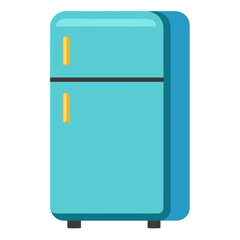 retro refrigerator isolated on white