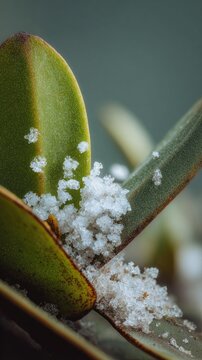 Close-up of plant with white powdery substance
