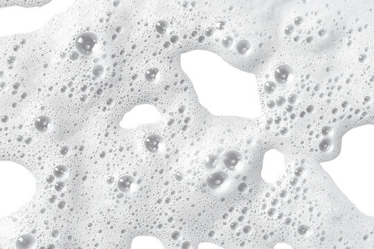 Realistic soap foam with bubbles on white water surface. Frothy bubbles with soft texture. Shampoo foam bubbles splashing on transparent background. soapy foam texture. png