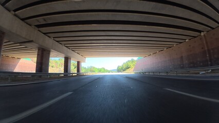 Lighting of road tunnels. High quality FullHD footage