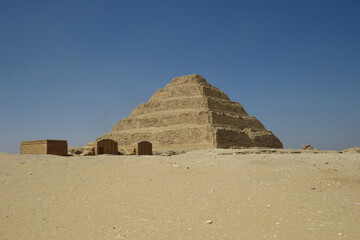 View of the Djoser's Pyramid. 2670&ndash;2650 BC (3rd Dynasty) Old Kingdom. Saqqara. Egypt.