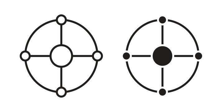 Multichannel icon. linear style sign for mobile concept and web design.