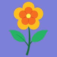 vector illustration of a yellow flower