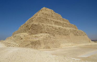 View of the Djoser's Pyramid. 2670&ndash;2650 BC (3rd Dynasty) Old Kingdom. Saqqara. Egypt.