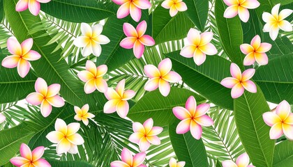 Tropical floral pattern