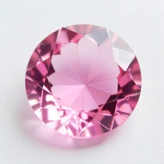 a pink crystal on a white background