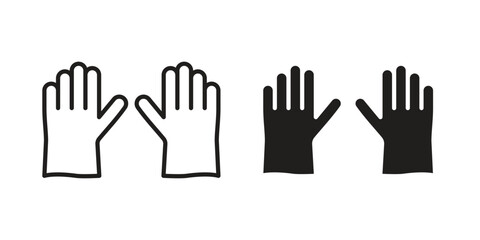 Obraz premium Gloves icon. linear style sign for mobile concept and web design.