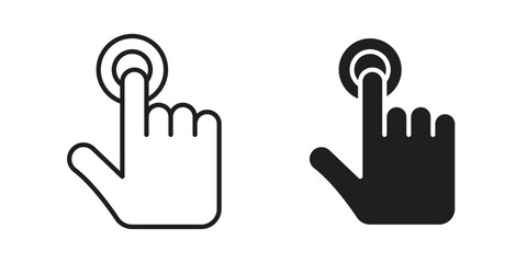 Obraz premium Finger control icon. linear style sign for mobile concept and web design.
