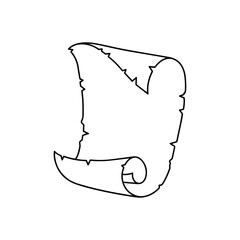 Scroll of paper paper isolated on transparent or white background, vector illustration.