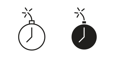 Deadline icon. linear style sign for mobile concept and web design. © Opps