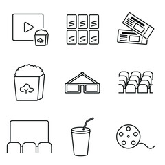 set of cinema icons