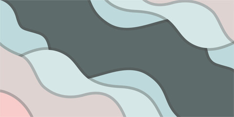Abstract paper cut shape wave background